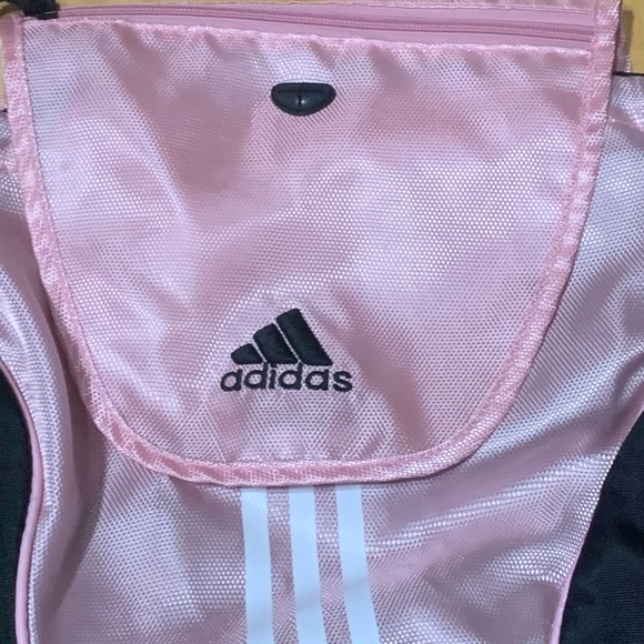 Adidas Drawstring Knapsack Pink Black NWOT - Picture 2 of 5
